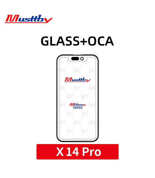 Стекло для переклейки iPhone 14 Pro + OCA Musttby MyGlass 1:1